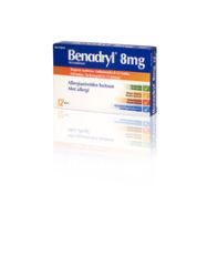 BENADRYL kapseli, kova 8 mg 12 fol